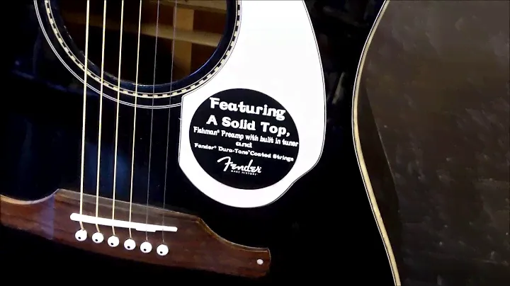 A Look at the Fender Sonoran SCE BLK California Series Acoustic Electric