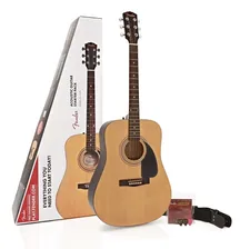 Fender FA-115 Dreadnought Pack Nat комплект гитарный: акустическая гитара, струны, ремень, медиаторы