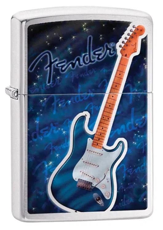Зажигалка ZIPPO Fender Brushed Chrome 29128-0