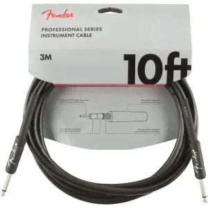 Fender 10' Professional Inst CABLE BLK инструментальный кабель, черный, длина 3м-0
